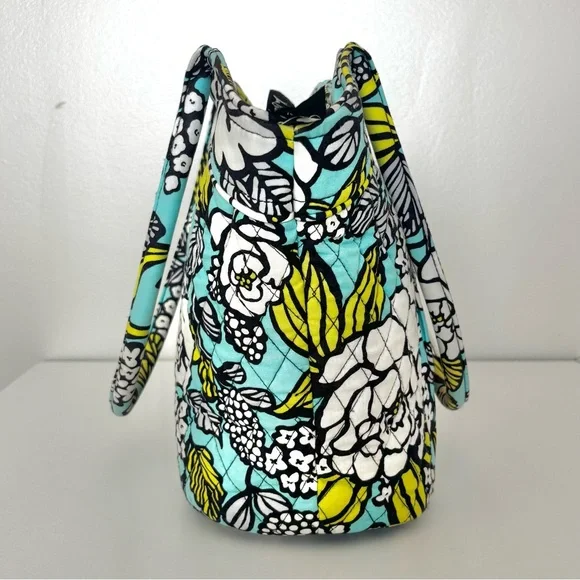 VERA BRADLEY SWEETHEART SHOULDER BAG Purse ISLAND BLOOMS Floral Teal/Green - Picture 5 of 13